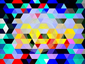 A beguiling digital pattern of colorful illustration of tiles