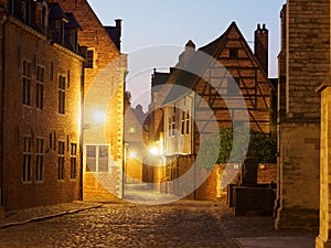 Beguinage At Night in Leuven, Belgium