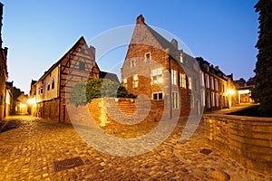 Beguinage At Night in Leuven, Belgium