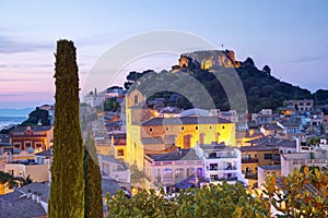 Begur, Costa Brava, Catalonia Spain at evening, beatifull view photo