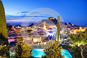Begur, Costa Brava, Catalonia Spain at evening, beatifull view photo