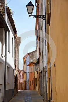 Begur, Costa Brava, Catalonia, Spain: old houses and typical street.