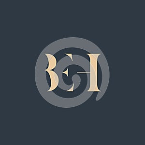 BEH abstract letter logo