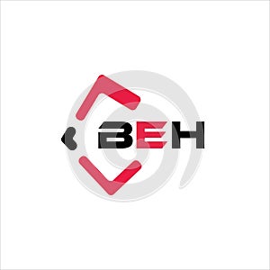 BEH creative minimalist letter logo. BEH unique vector initials alphabet letter logo
