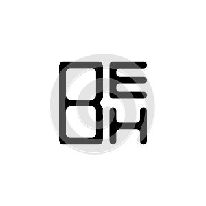 BEH letter logo creative design with vector graphic, BEH