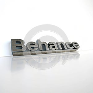 Behance logo 3D render on white background