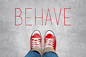 Behave Reminder for Young Person, Top View