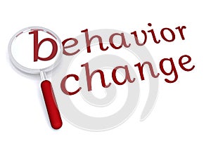 Behavior change with magnifiying glass