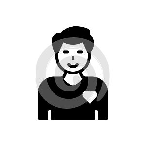 Black solid icon for Behavior, conduct and deportment