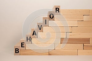 Behavior Word In Wooden Cube