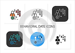 Behavioral date icons set