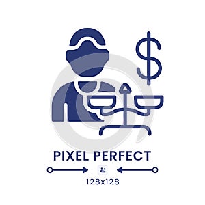 Behavioral economics black solid desktop icon