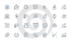 Behavioral economics line icons collection. Irrationality, Incentives, Choices, Emotions, Biases, Decision-making