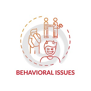 Behavioral issues concept icon