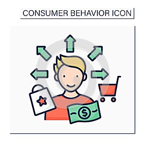 Behavioral segmentation color icon