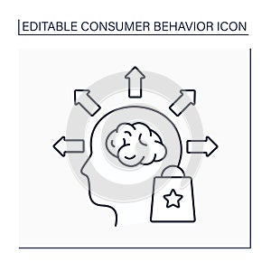 Behavioral segmentation line icon