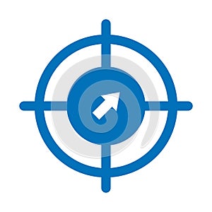 Behavioral targeting, crosshair Vector Icon which can easily modify