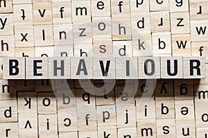 Behaviour word concept
