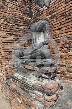 Beheaded Buddha Sculpture at Wat Chai Wattanaram