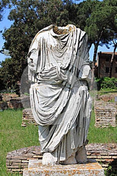 Beheaded statue of a roman senator photo