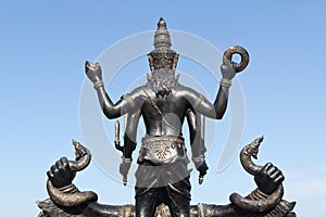 Behind buddha in temple