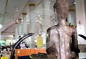 Behind buddha in temple