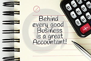 Behind Every Good Business Is A Great Accountant photo