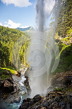 Behind the Johannes wasserfall, or Johannesfall, near Obertauern, Austria