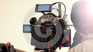 Behind the 4k high defination video camera