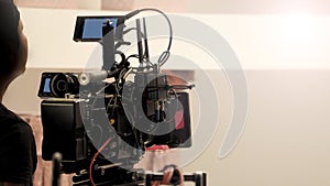 Behind the 4k high defination video camera