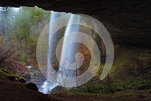 Behind North Falls at Silver Falls State Park