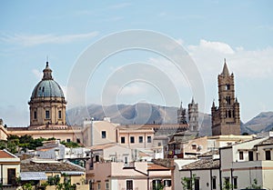 The roofs of Palermo and its Duomo, Sicily photo