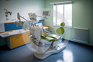 Behind the Scenes: A Look Inside the Special Equipment Room of a Dentist. Generative ai