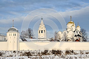 Behind the Walls of Intercession Convent in Winter Season - Suzdal Winter Scenes