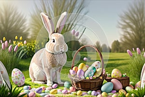 Behold the enchanting Easter bunny, a whimsical embodiment of spring joy.