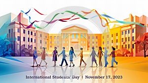 International Students' Day Poster, Origami Style photo