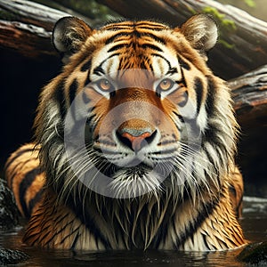 Majestic Power: The Formidable Tiger in the Wild. photo