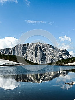 Dragon lake of Tymfi mountain. photo