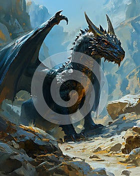 Behold the Mighty Dragon: A Majestic Creature with a Massive Hea