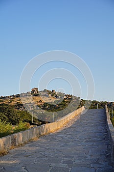 Behramkale historical bridge in Assos, Canakkale