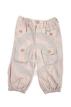 Beige baby trousers