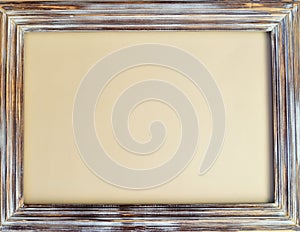 Beige background in a large derevyanny frame