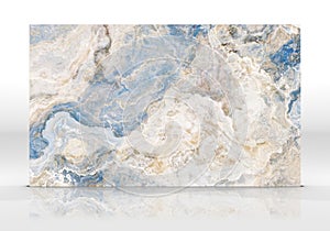 Beige and blue Onyx marble tile texture