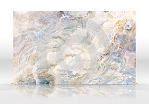 Beige and blue Onyx marble tile texture