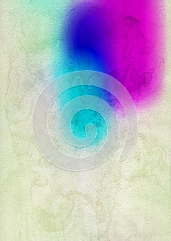 Beige Blue and Pink Grunge Watercolor Background Image