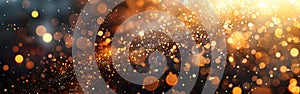 Beige Bokeh Lights: Festive Abstract Christmas Background for New Year, Anniversary, Wedding Banner