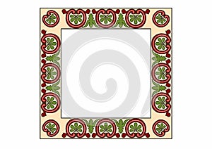 Beige border with patterns