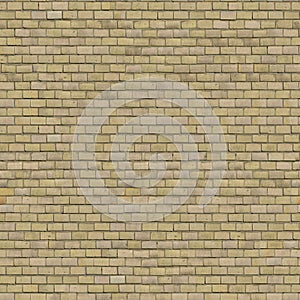 Beige Brick Wall. Seamless Tileable Texture. photo