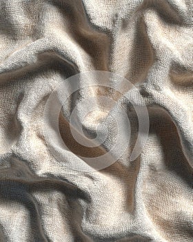 Beige and Brown Fabric Texture with Soft Drapes