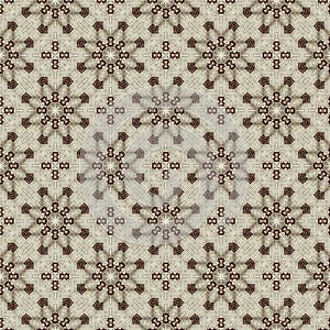 Beige an brown lace background with ornament. Textured pattern. Light and dark colors, pale hues.